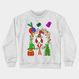 Santa and his elf Crewneck Sweatshirt